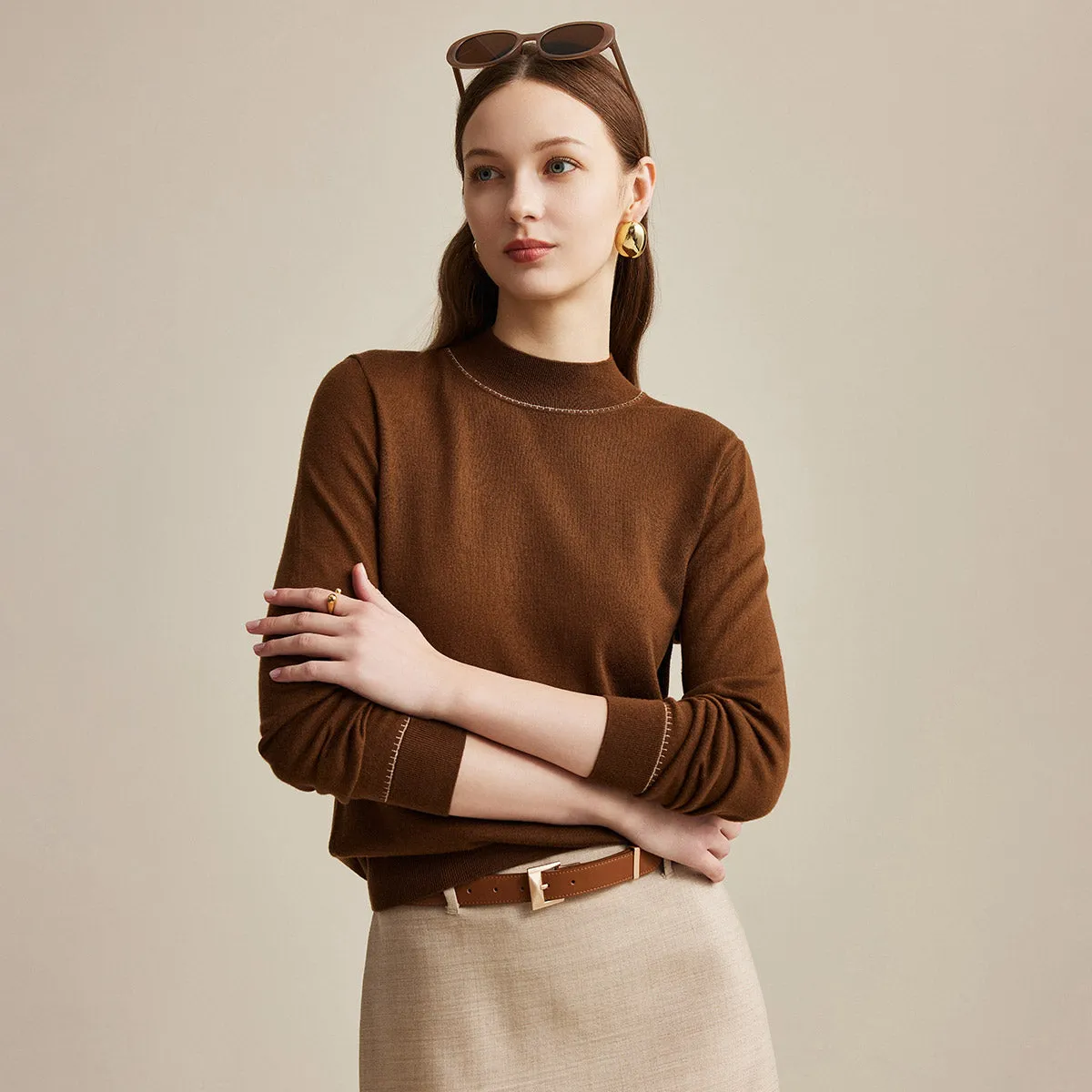 100% Worsted Wool Elegant Sweater