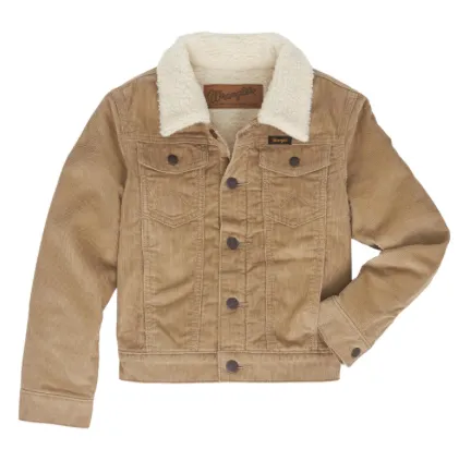 112352972 - Boys Wrangler® Corduroy Jacket - Sherpa Lined - Wheat