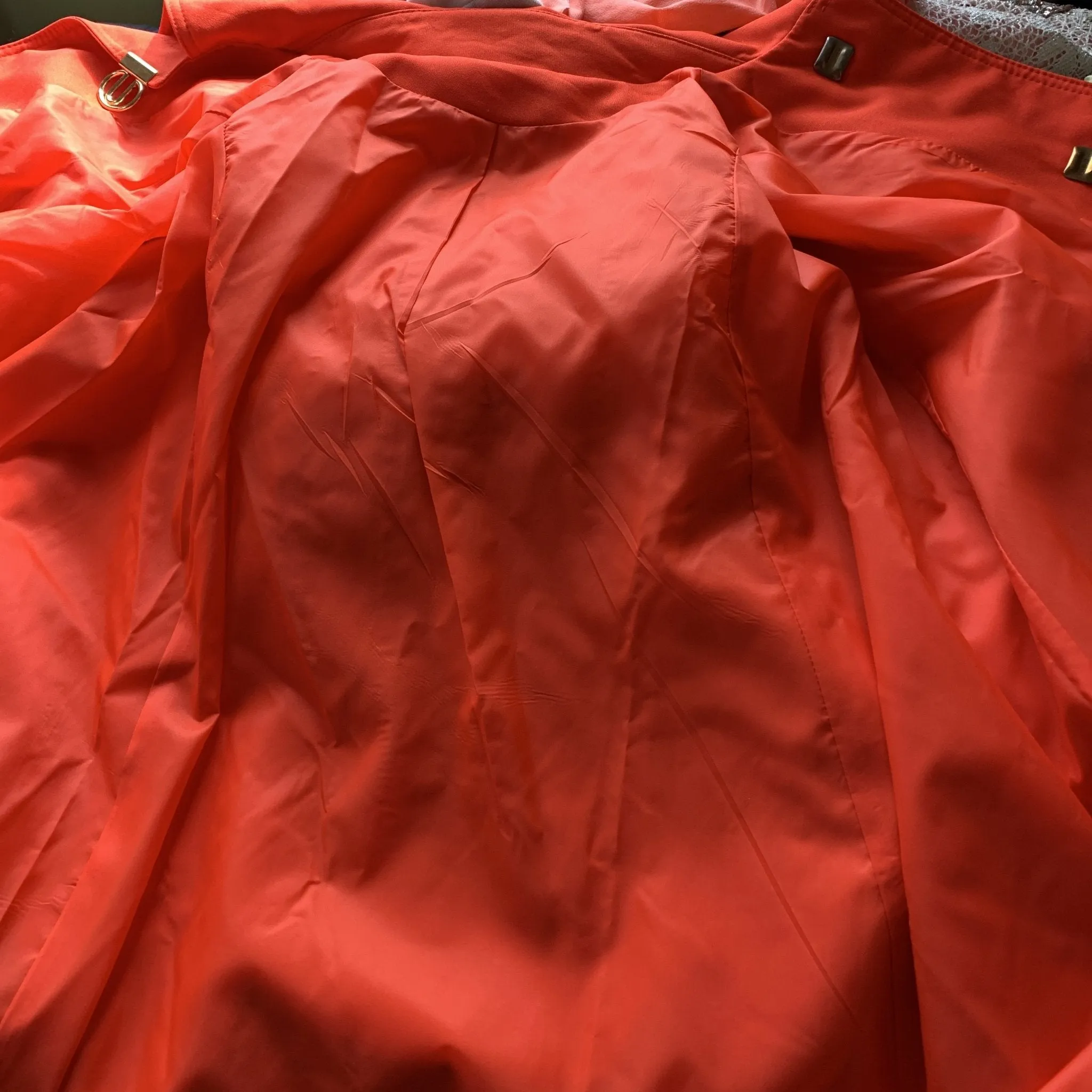 1960s Poppy Red / Orange Cape by Jerold. Perfect Spring Jacket with Toggle Closure.