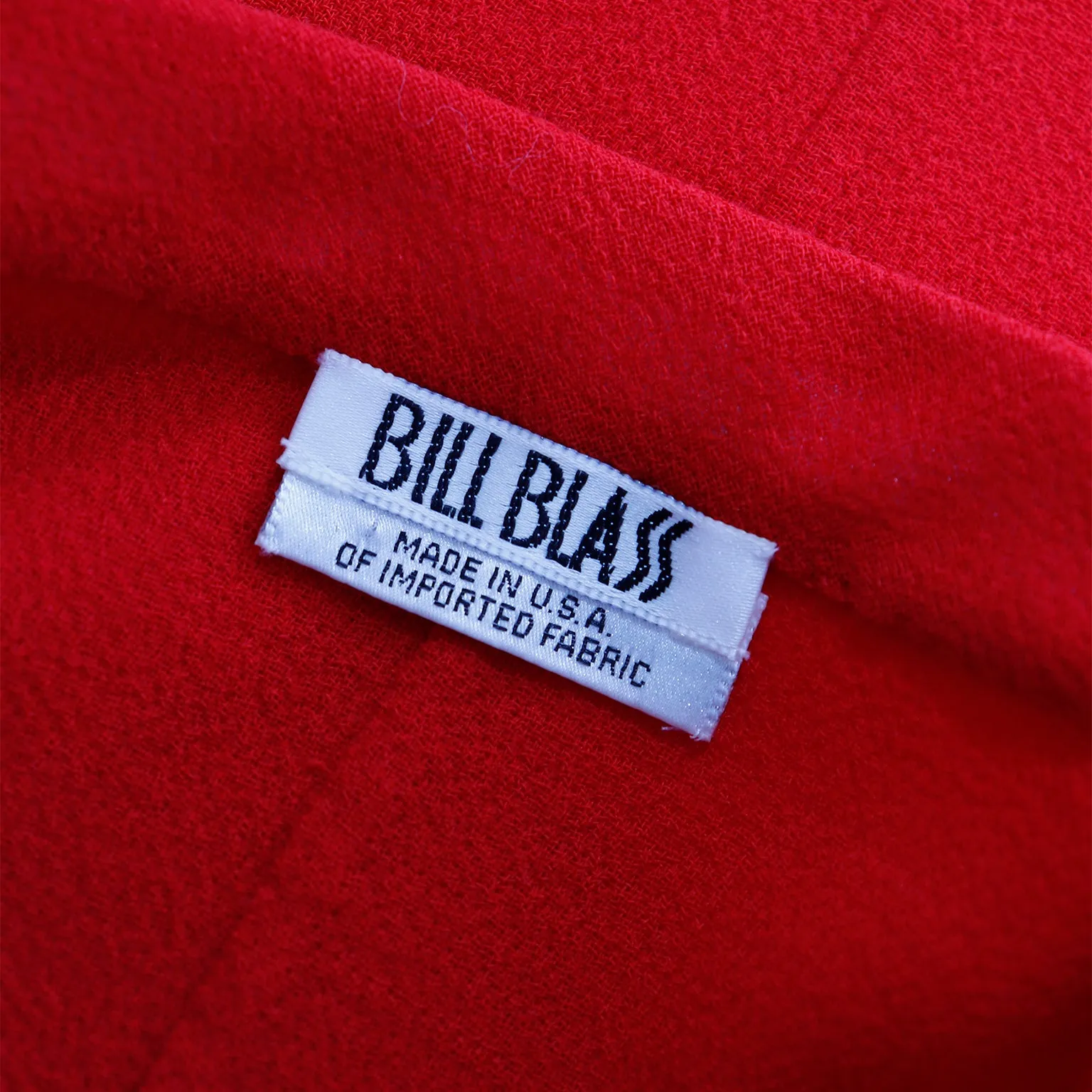 1990s Bill Blass Vintage Red Jacket w Embroidered 3D Flowers