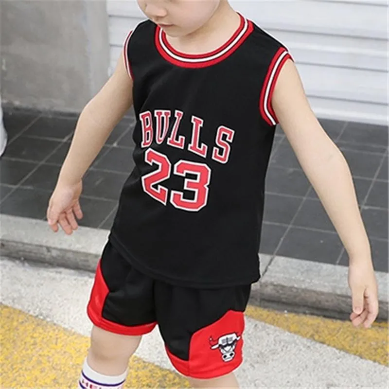 2 Pieces Causal Numbers Tee & Shorts for Kid Boy