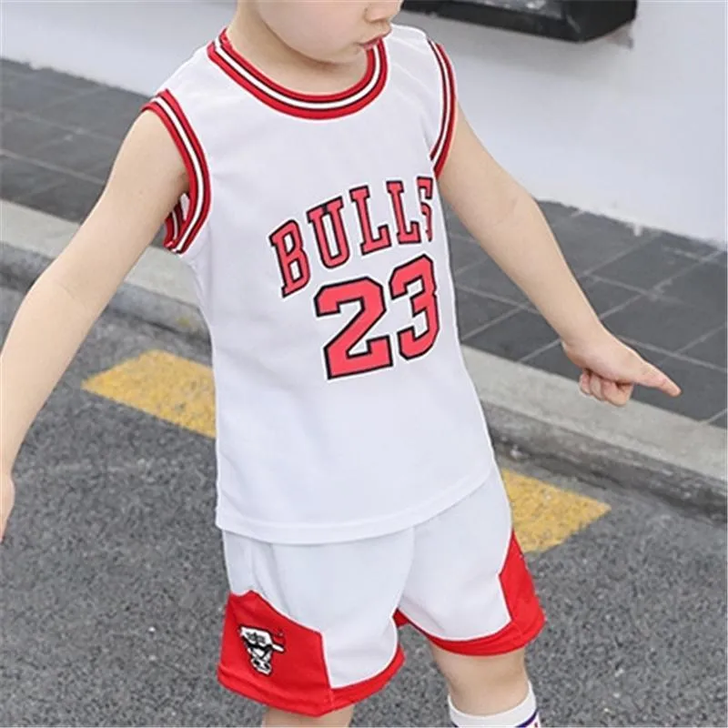 2 Pieces Causal Numbers Tee & Shorts for Kid Boy