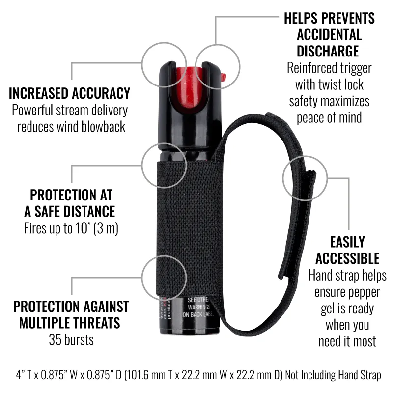 3-IN-1 Runner Pepper Spray with Adjustable Hand Strap