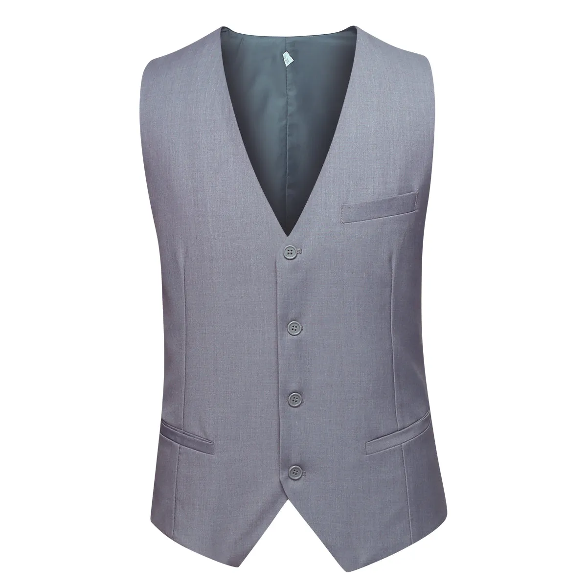 3-Piece Classic One Button Birch Silver Suit