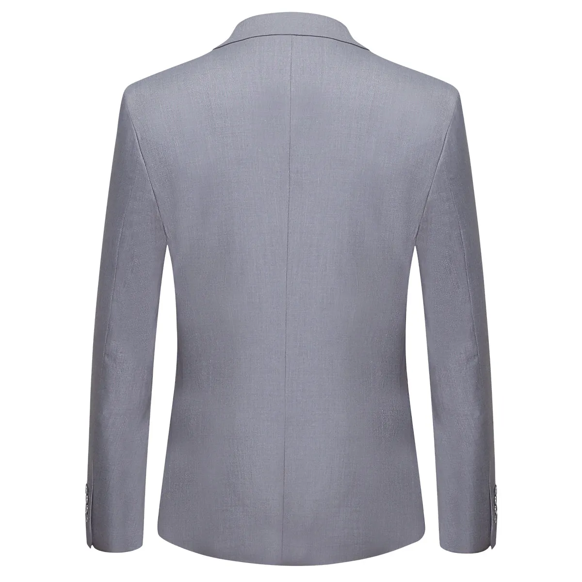 3-Piece Classic One Button Birch Silver Suit