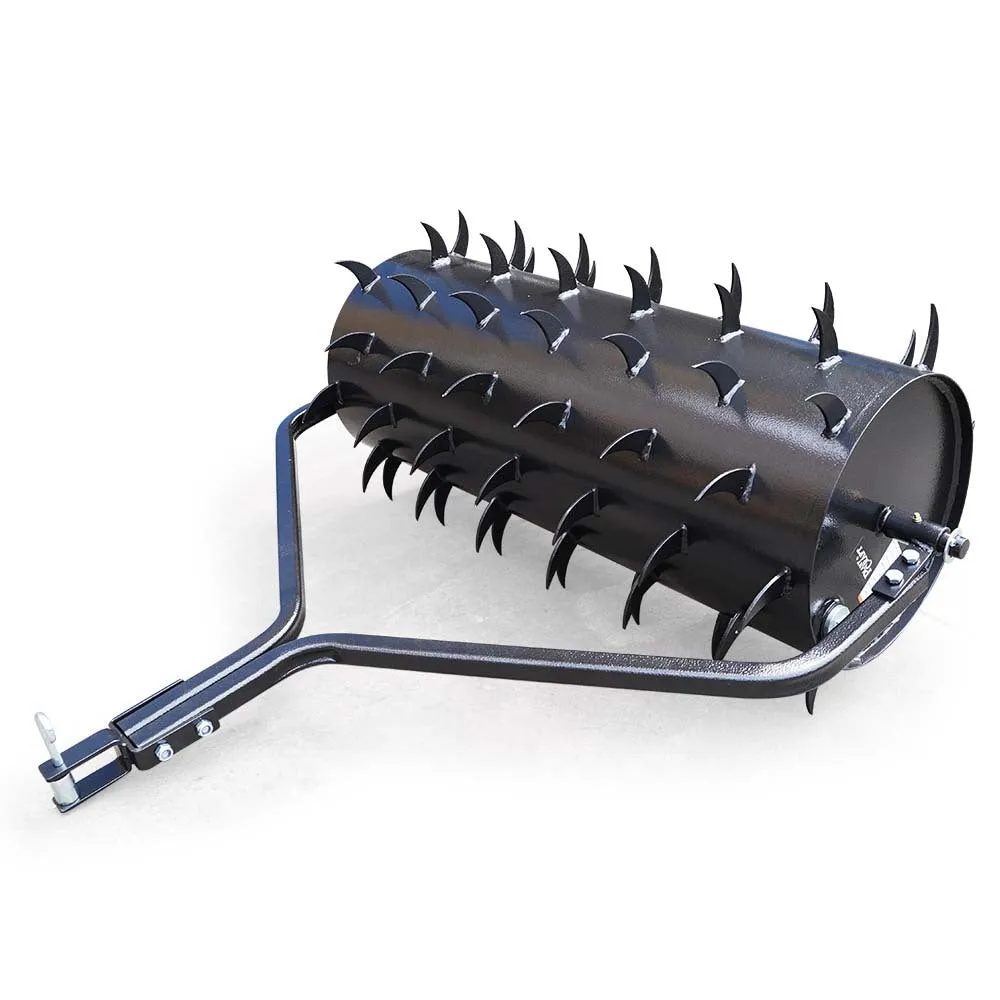 36" Tow-Behind Steel Lawn Roller Spike Aerator, 78 Spikes