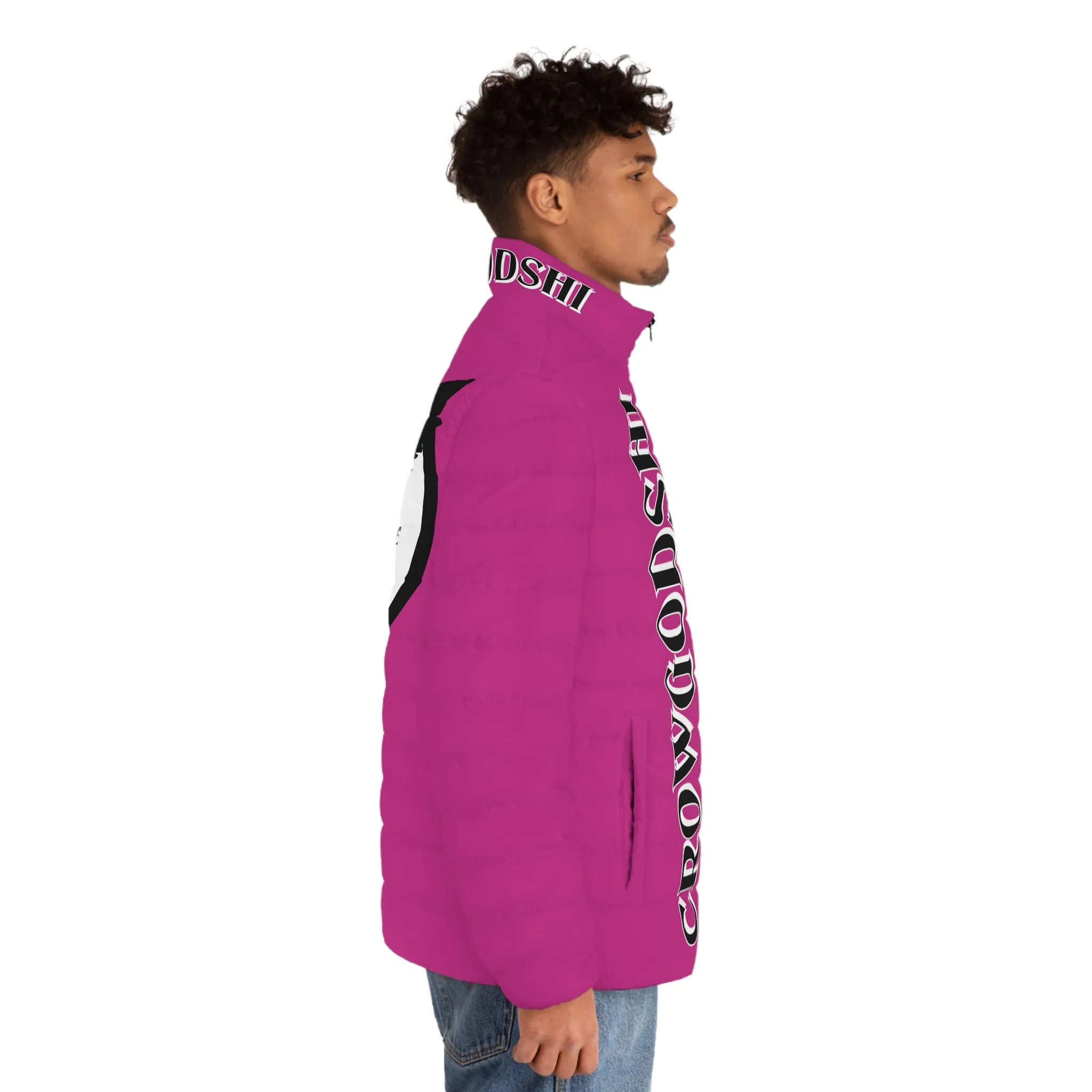 3rd Generation Men's CROWGODSHI Puffer Jacket, PINK