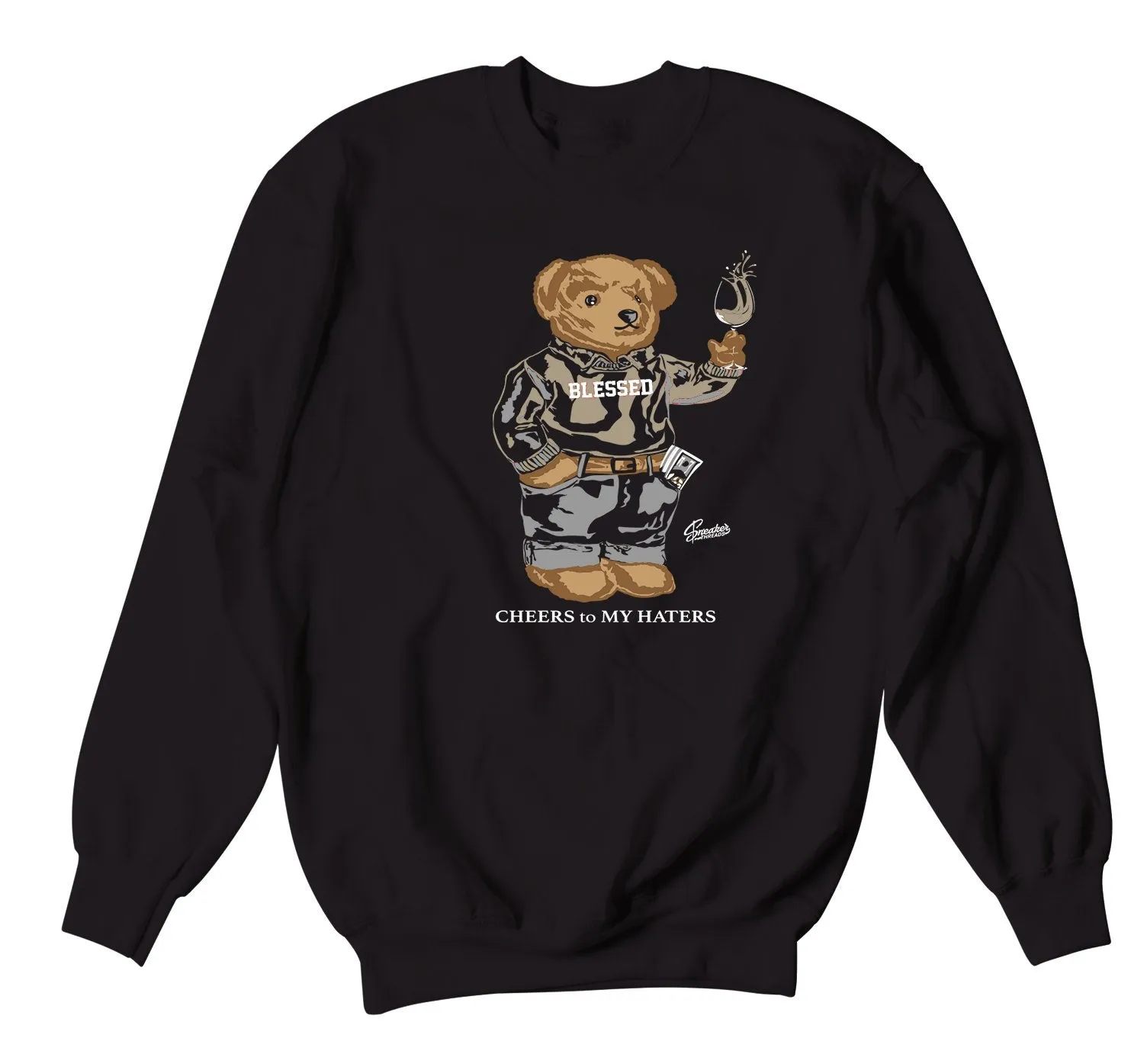 500 Stone Sweater - Cheers Bear - Black