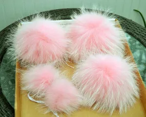 6-9,5" EXTRA LARGE FUR Pom Poms! Double Raccoon Pom Pom Giant Pom Pom for Chunky Hat Beanie Tuque Winter Knit Hats  Puff Fluffy Fur Ball