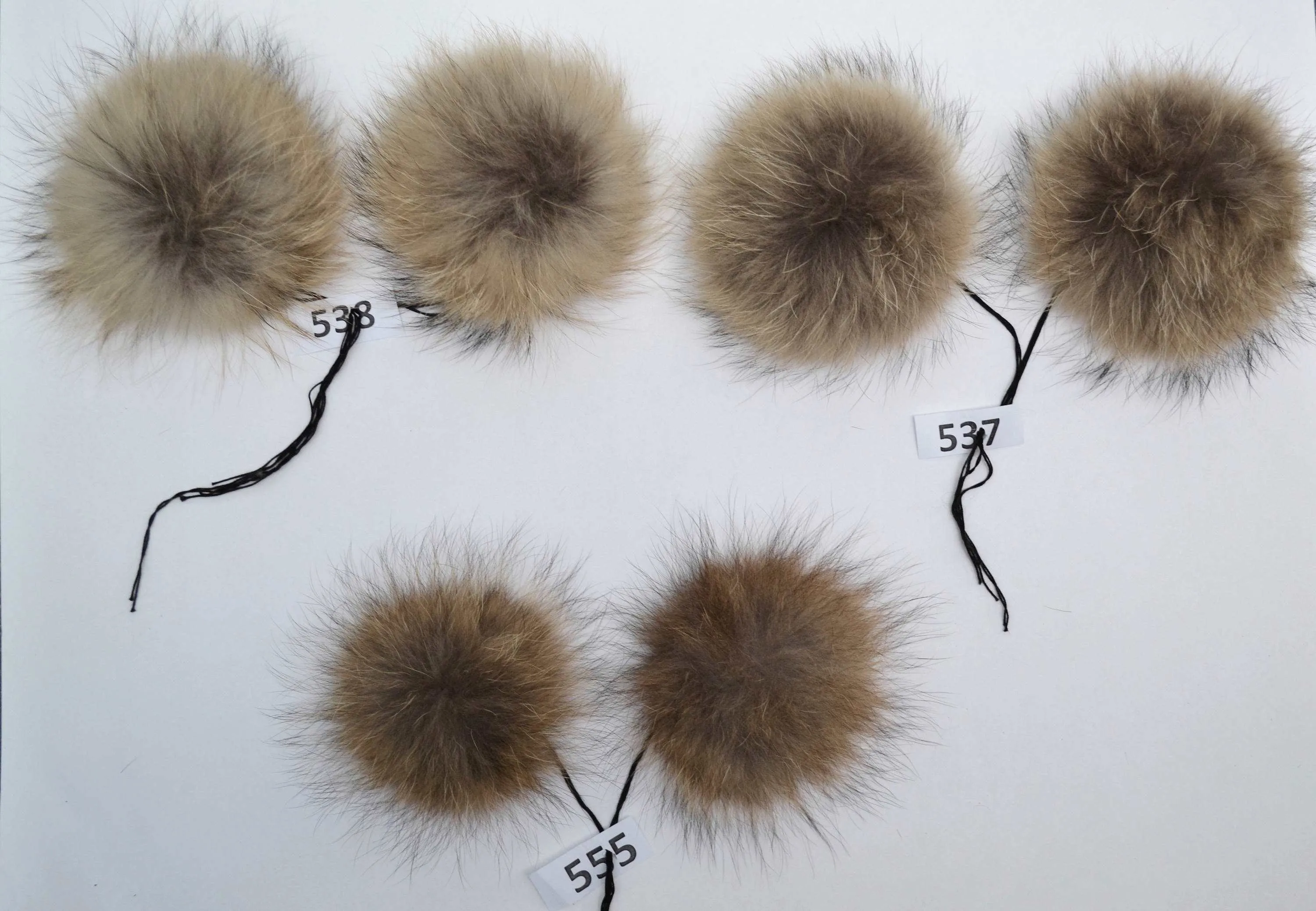 7,5" RACCOON FUR Pom Poms- PAIR! Raccoon Pom Pom, Fur Ears, Genuine Fur, Green Pom Pom, Handmade Fur Pom Pom, Pom Pom Hat, Raccoon, Double