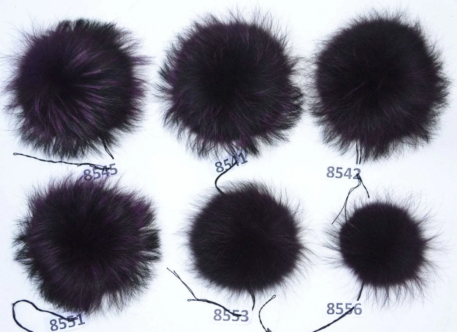 8-9,5" EXTRA LARGE PURPLE Pom Poms! Purple Raccoon Pom Pom Giant Pom Pom for Chunky Hat Beanie Tuque Winter Knit Hats  Puff Fluffy Fur Ball