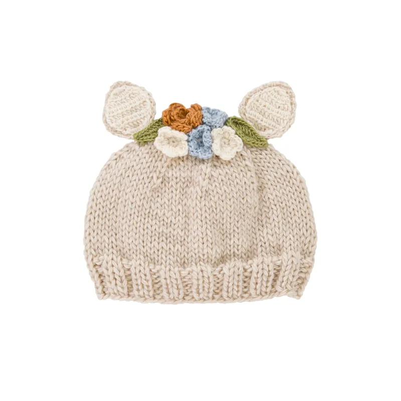 Acorn Bunny Bouquet Beanie - Oatmeal