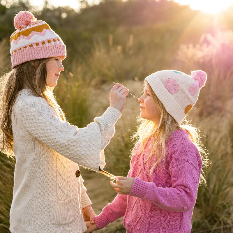 Acorn Colorado Merino Beanie - Pink