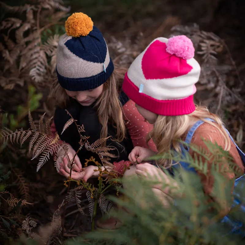 Acorn Stripes Beanie Pink