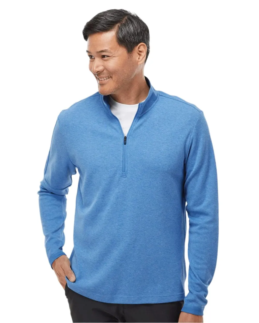 Adidas Men's 3-Stripes Quarter-Zip Sweater