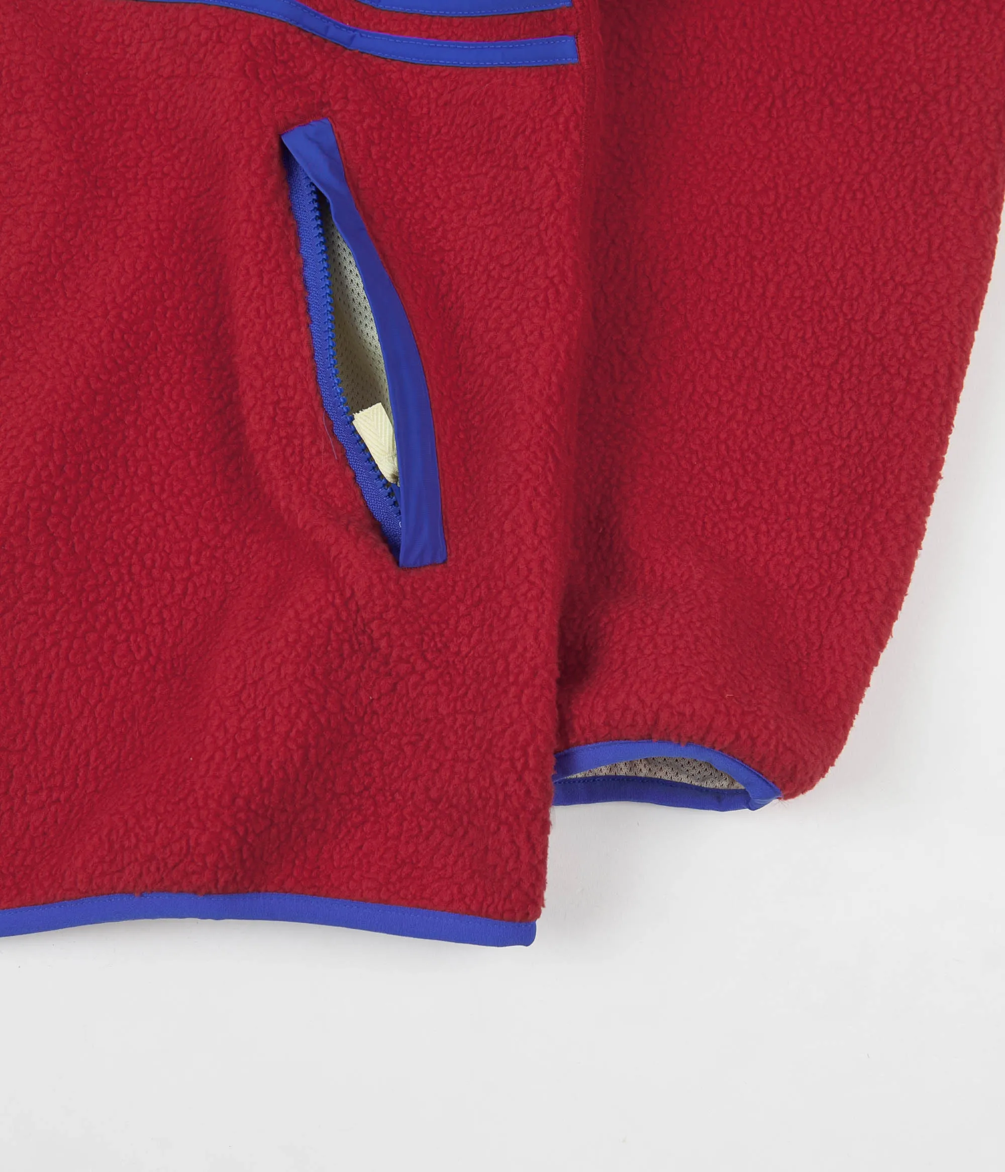 Adidas Sherpa Full Zip Jacket - Power Red / Hi-Res Blue / Haze Yellow