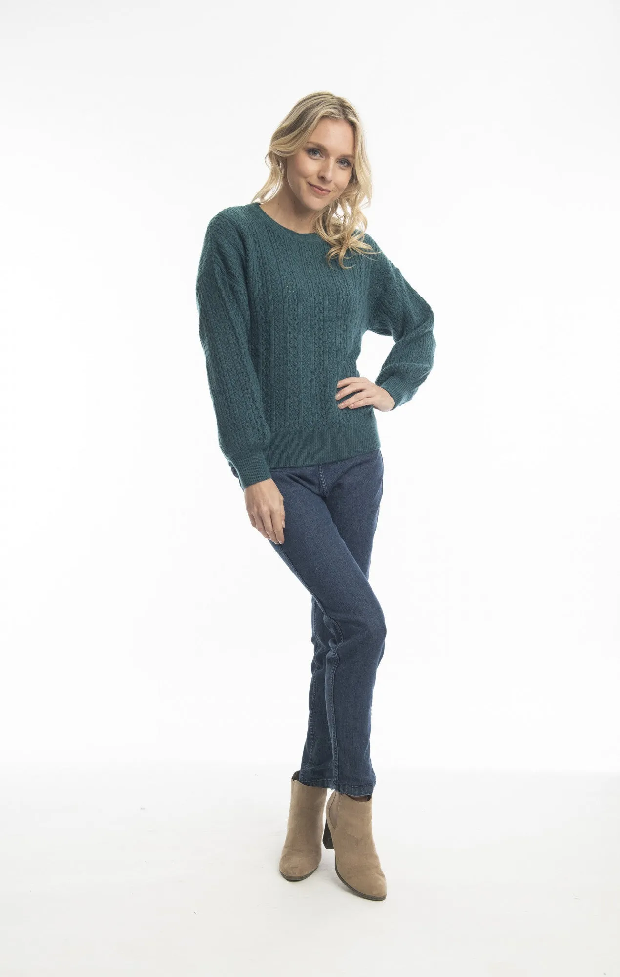 Alpaca Knit Jumper - Deep Teal