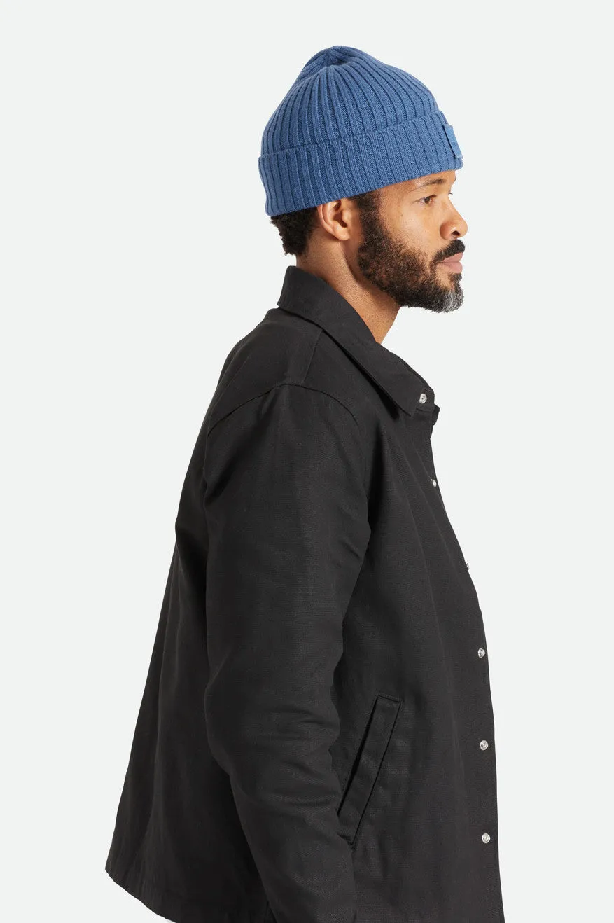 Alpha Square Merino Wool Beanie - Joe Blue