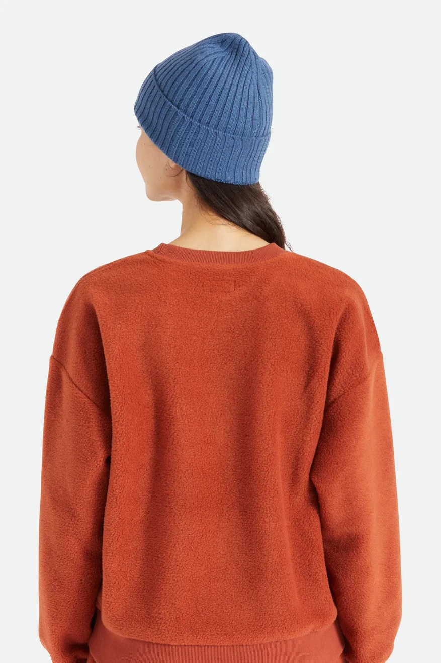 Alpha Square Merino Wool Beanie - Joe Blue