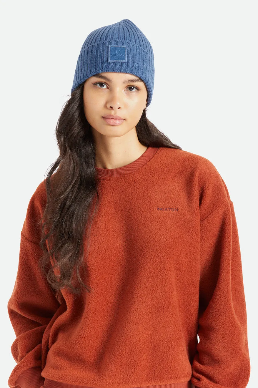 Alpha Square Merino Wool Beanie - Joe Blue