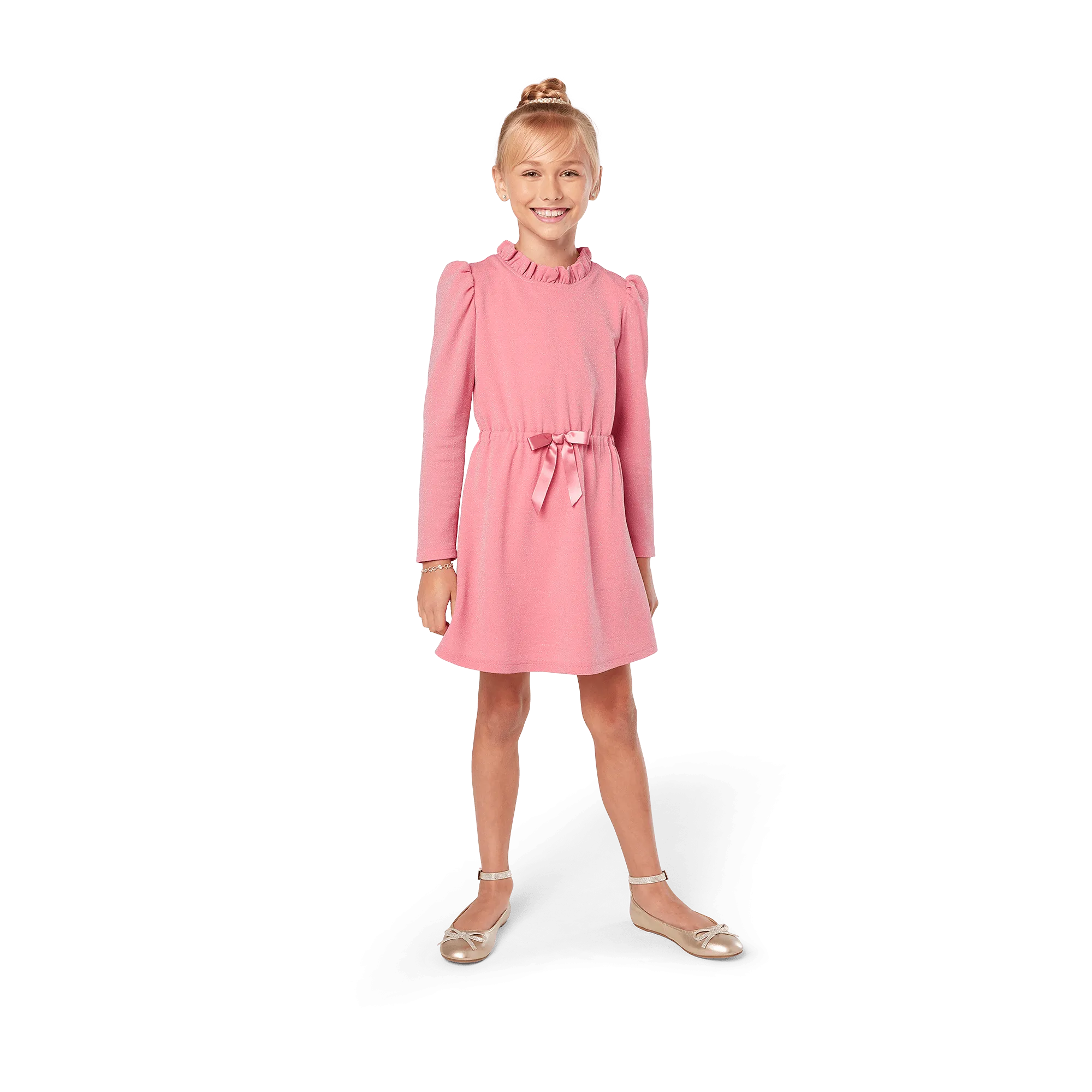 American Girl® x Something Navy Rosy Radiance Puff-Sleeve Dress for Girls