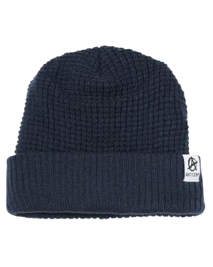 Anticorp Grid Lined Beanie - Navy