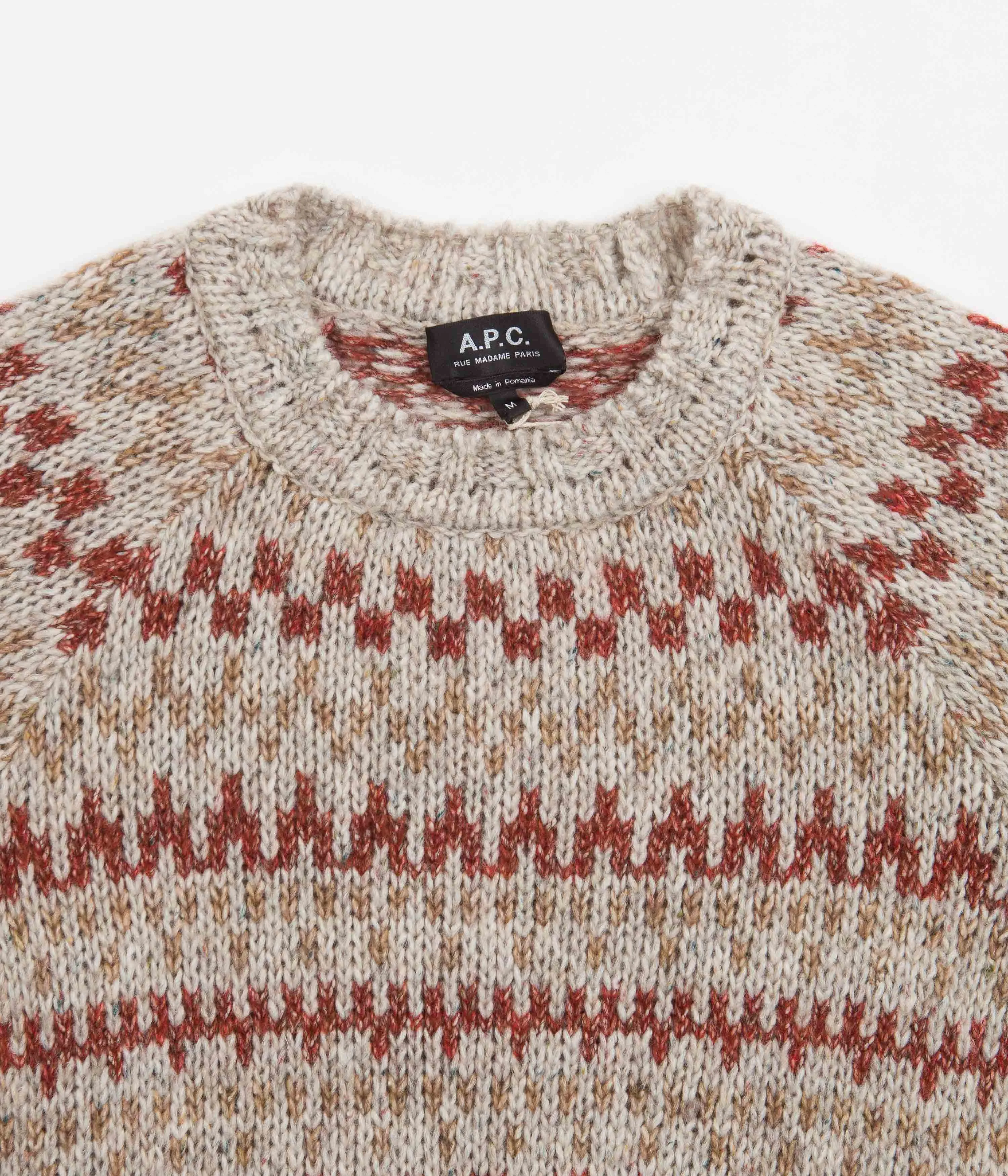 A.P.C. Leonhard Knitted Crewneck Sweatshirt - Cream