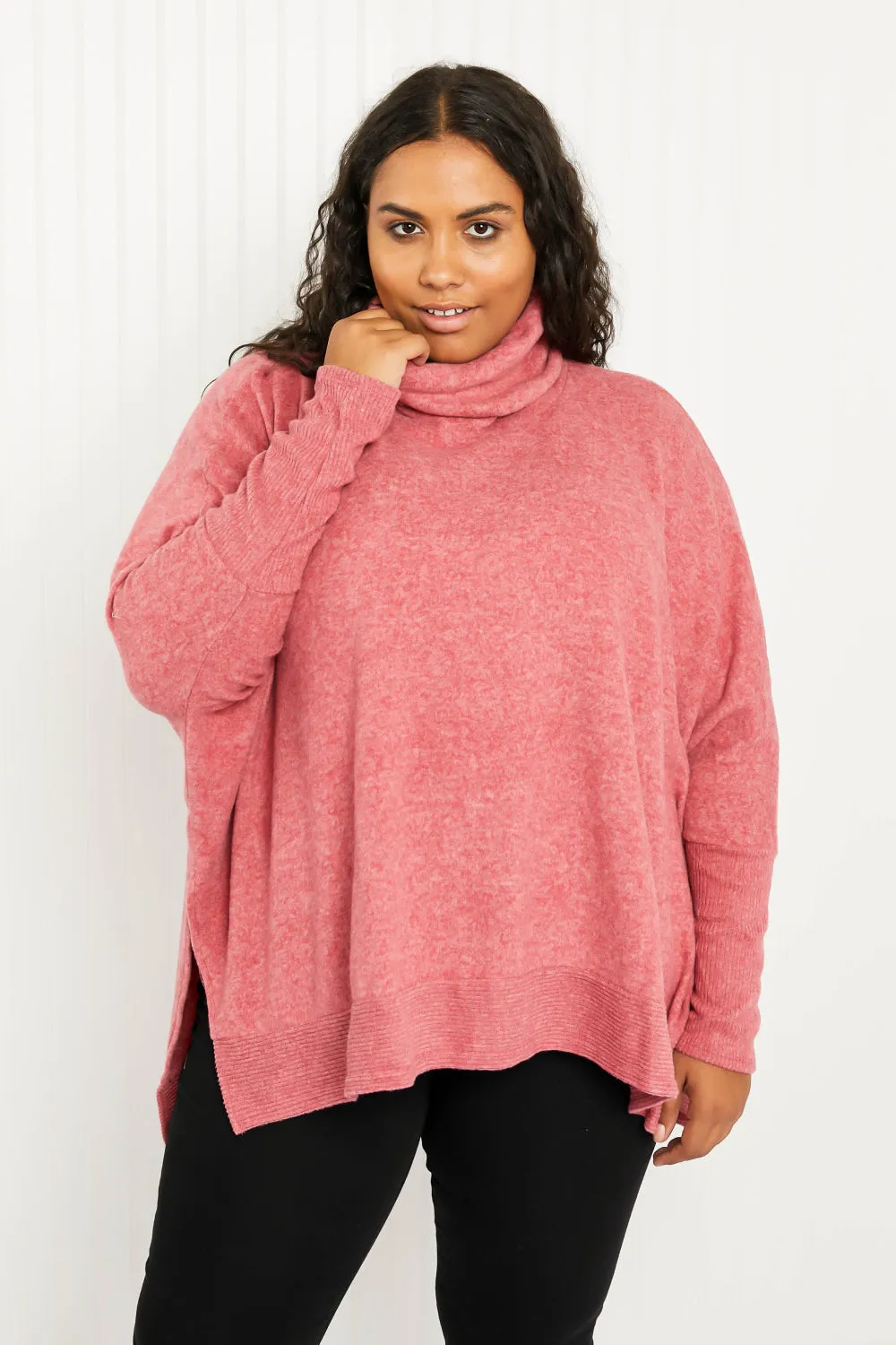 *App Exclusive* Love and Cuddles Cowl Neck Poncho Sweater