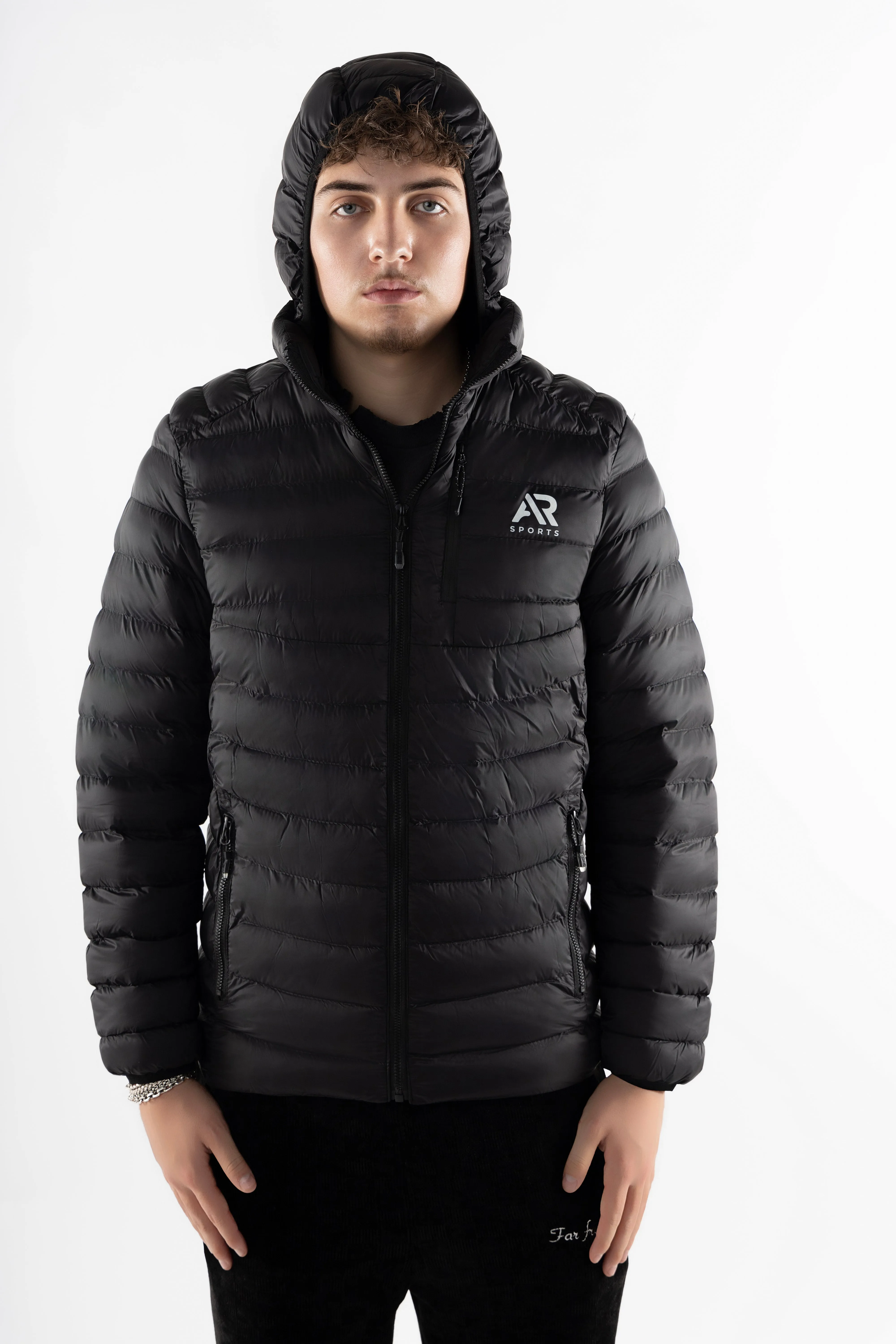 AR Sportswear Men's Down Jacket With Detached Hood