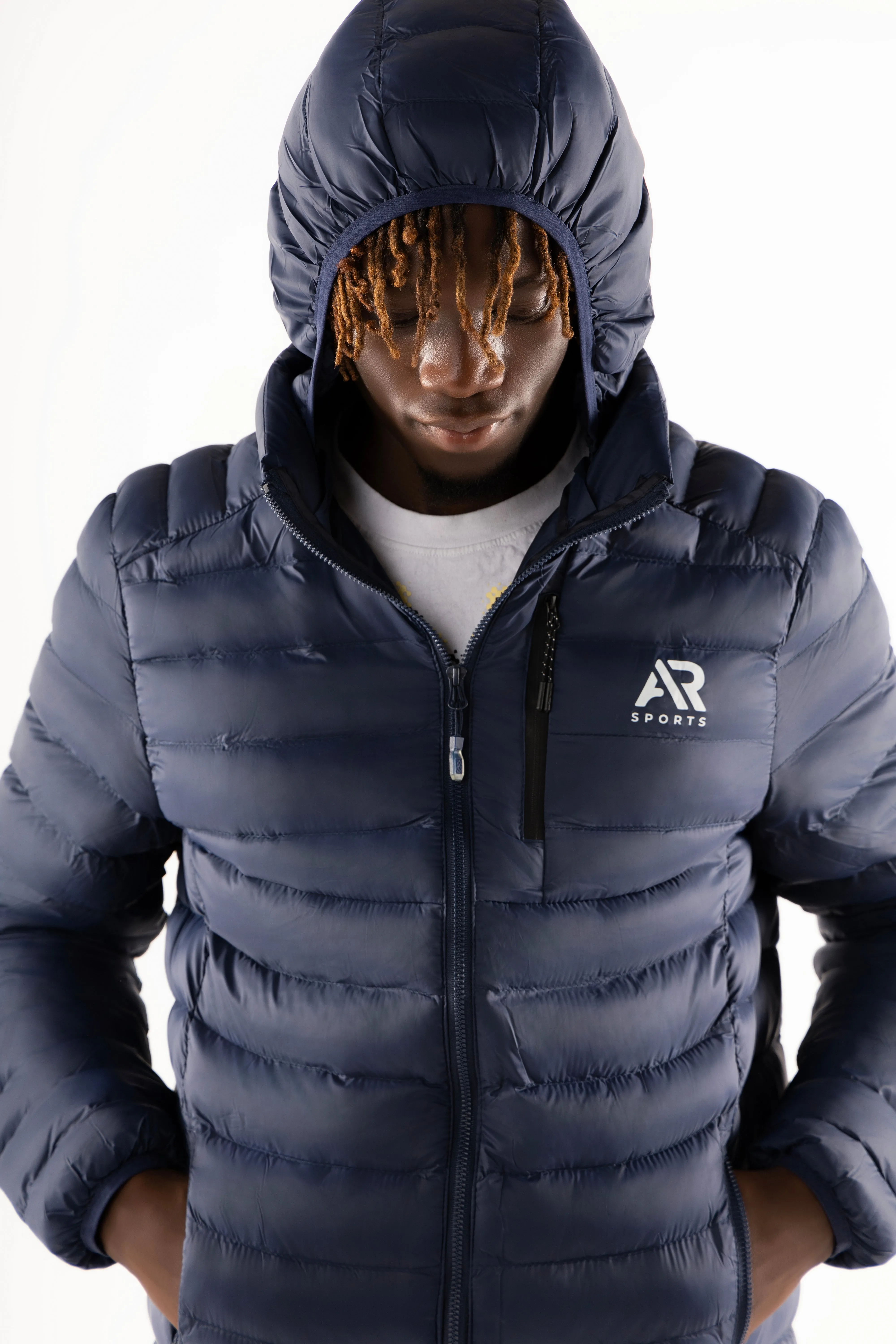 AR Sportswear Men's Down Jacket With Detached Hood