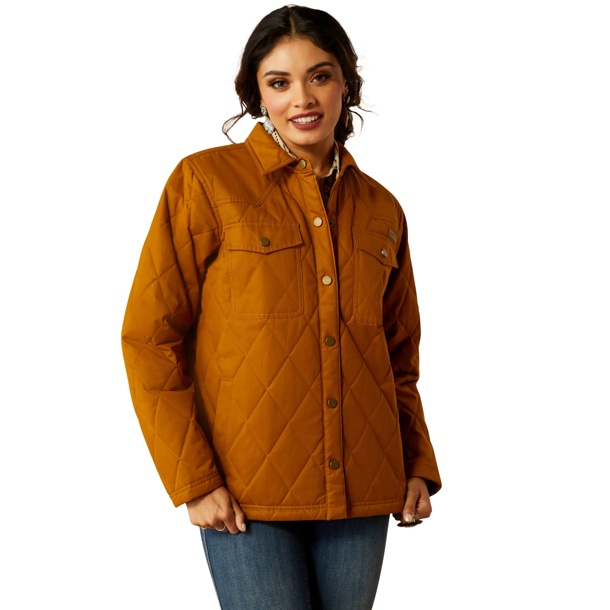 Ariat Women's Grizzly Quilted Chestnut Brown Jacket