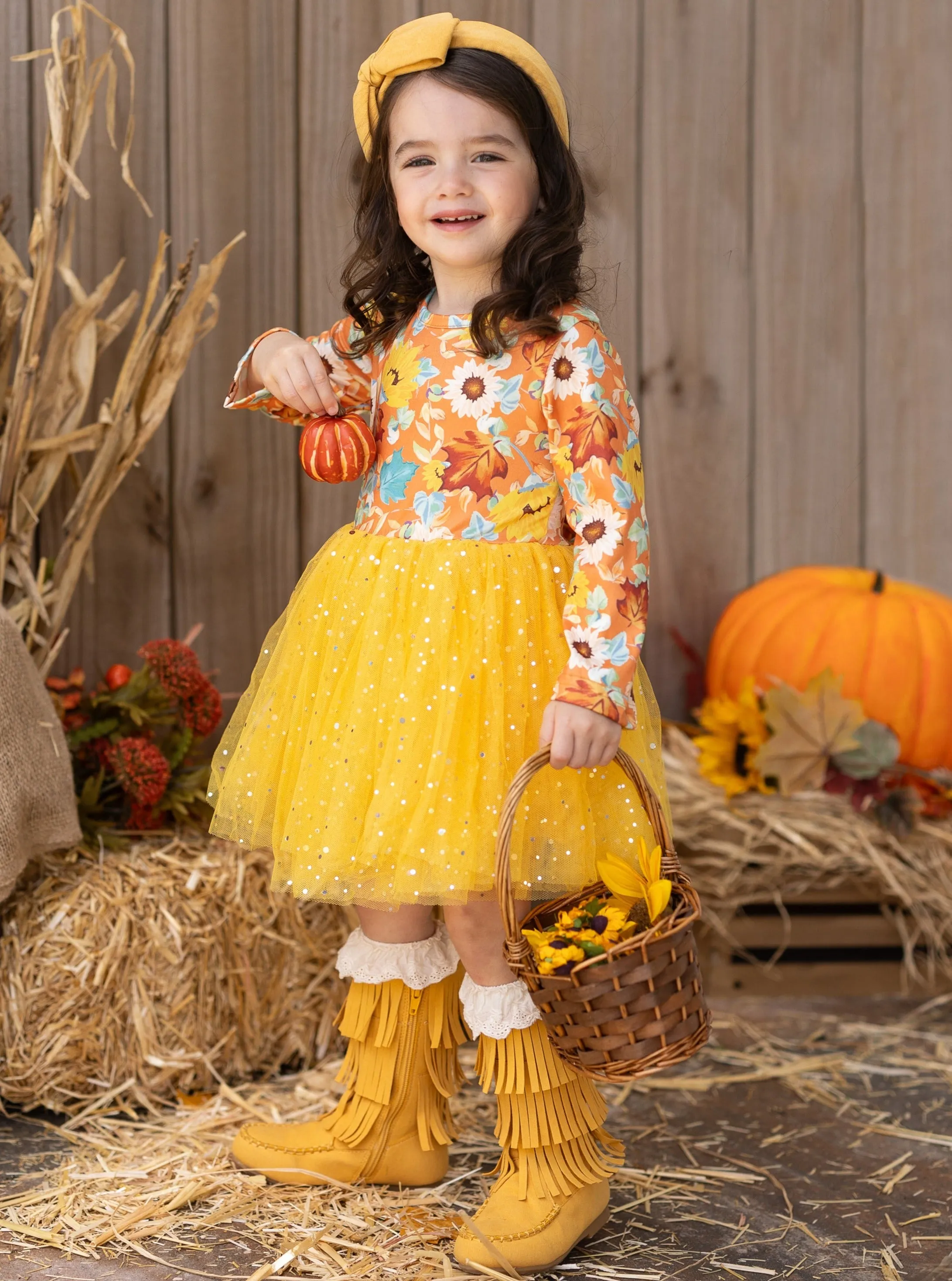 Autumn Blooms Sparkle Tutu Dress