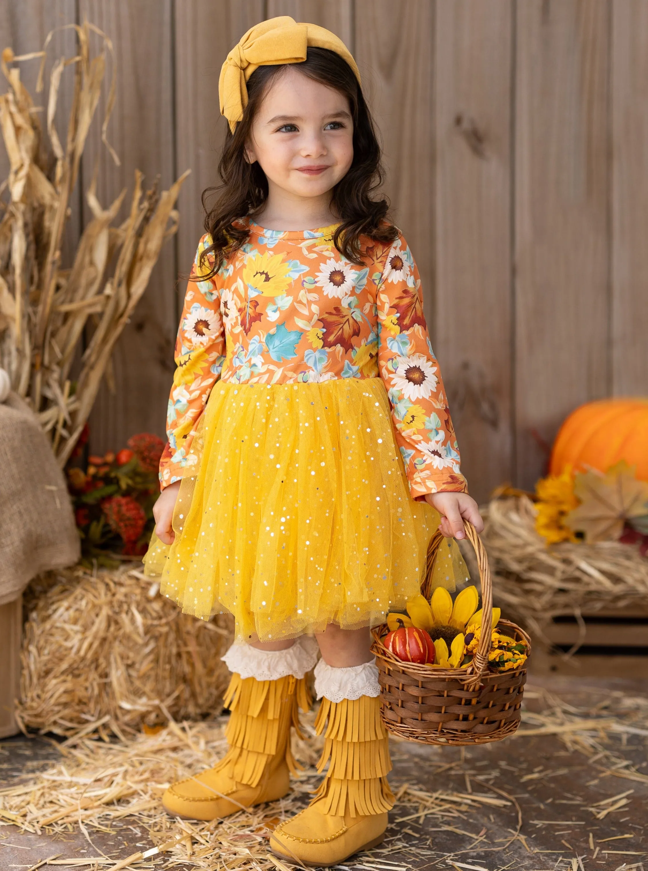 Autumn Blooms Sparkle Tutu Dress