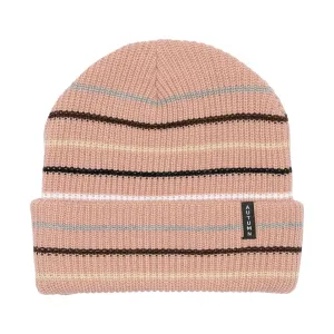 Autumn Multi Stripe Beanie - Dusty Pink