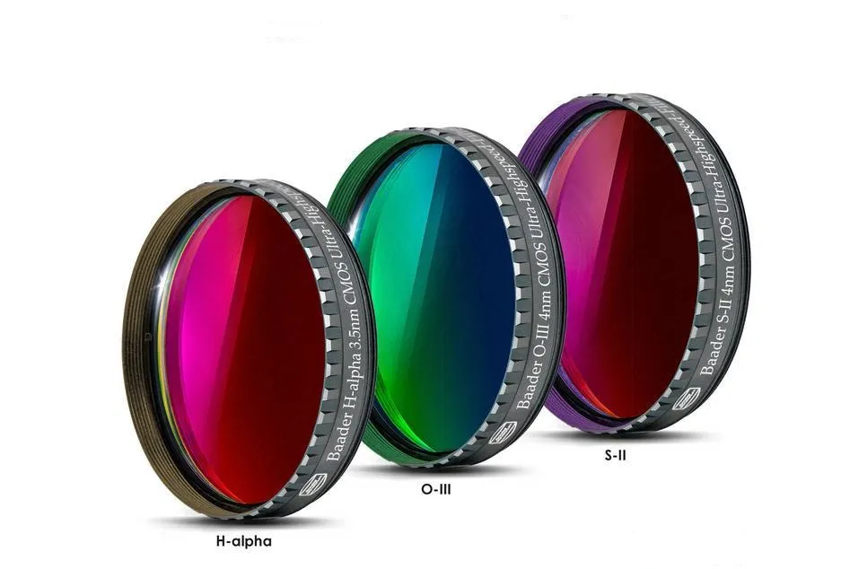 Baader CMOS-optimized Ultra Highspeed Filterset (3.5/4nm) H-alpha, OIII, SII - 2"