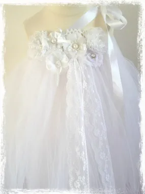 Baby & Girl Christening and Flower Girl Lace Tutu Dress - TUFW74