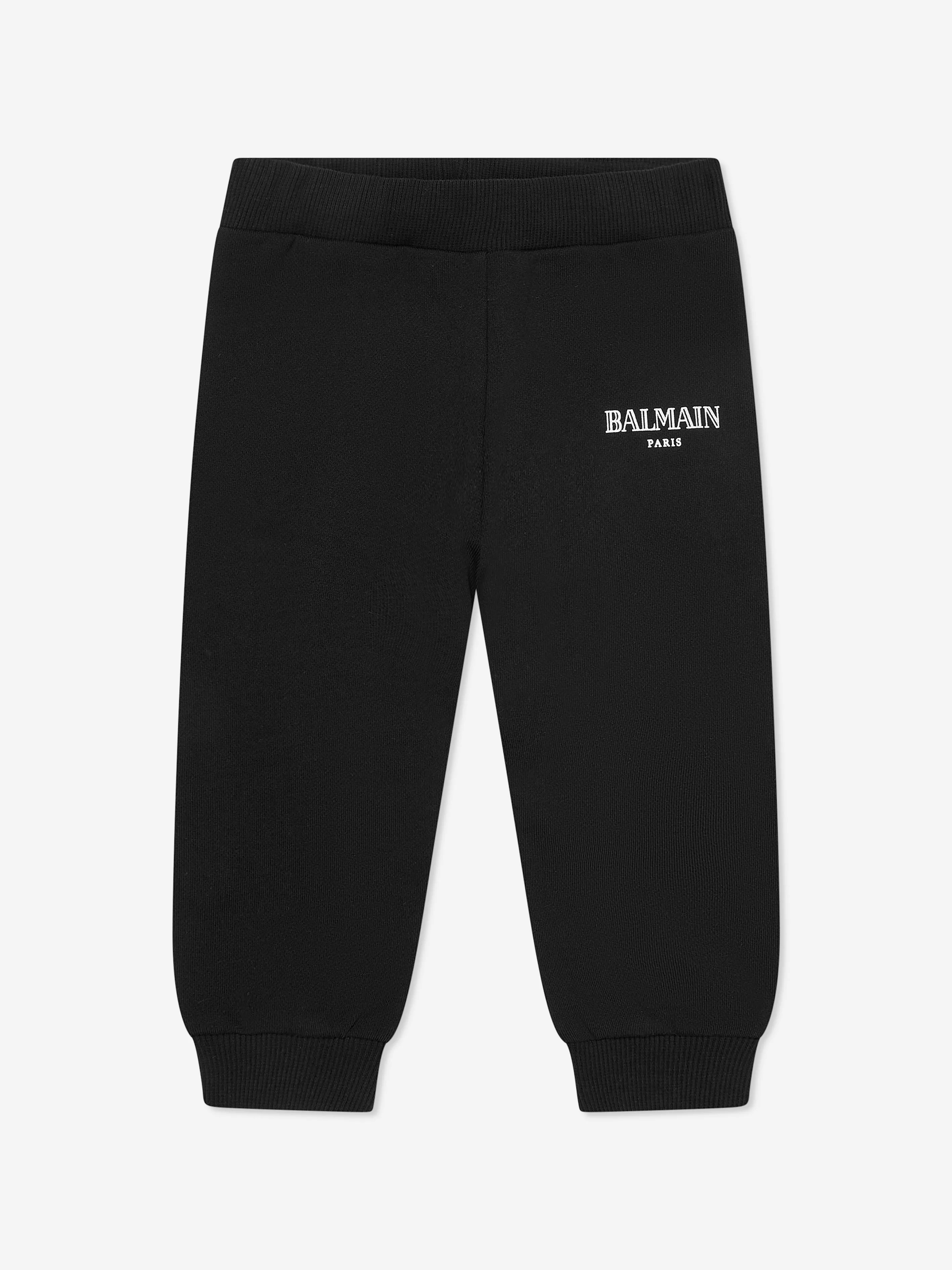 Balmain Baby Paris Logo Joggers in Black