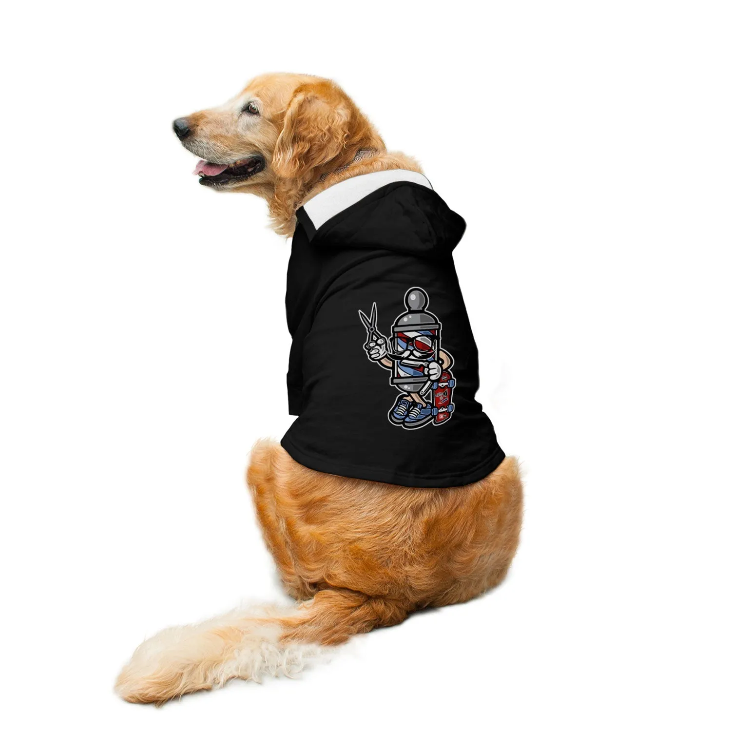 Barber Skater Dog Hoodie Jacket