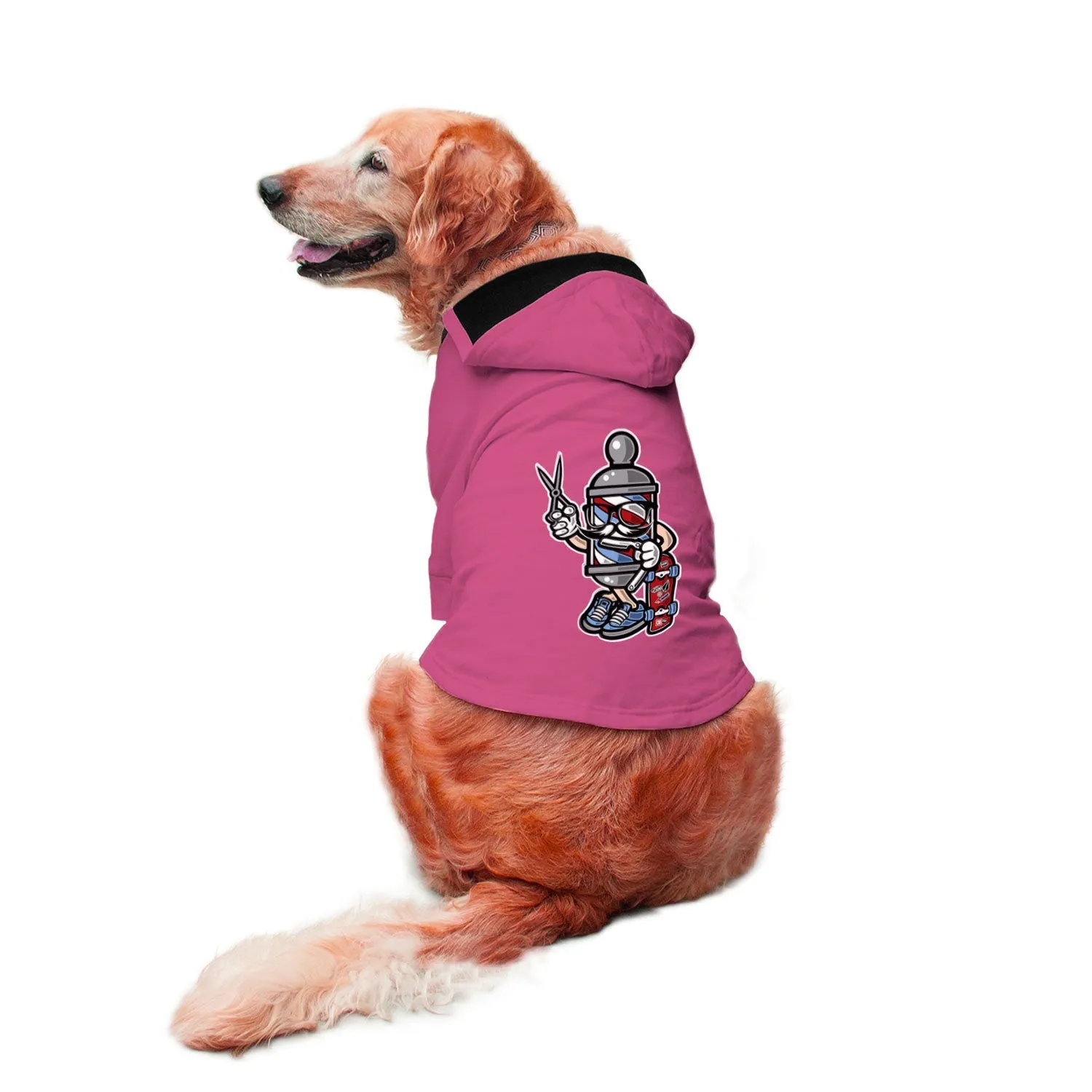 Barber Skater Dog Hoodie Jacket