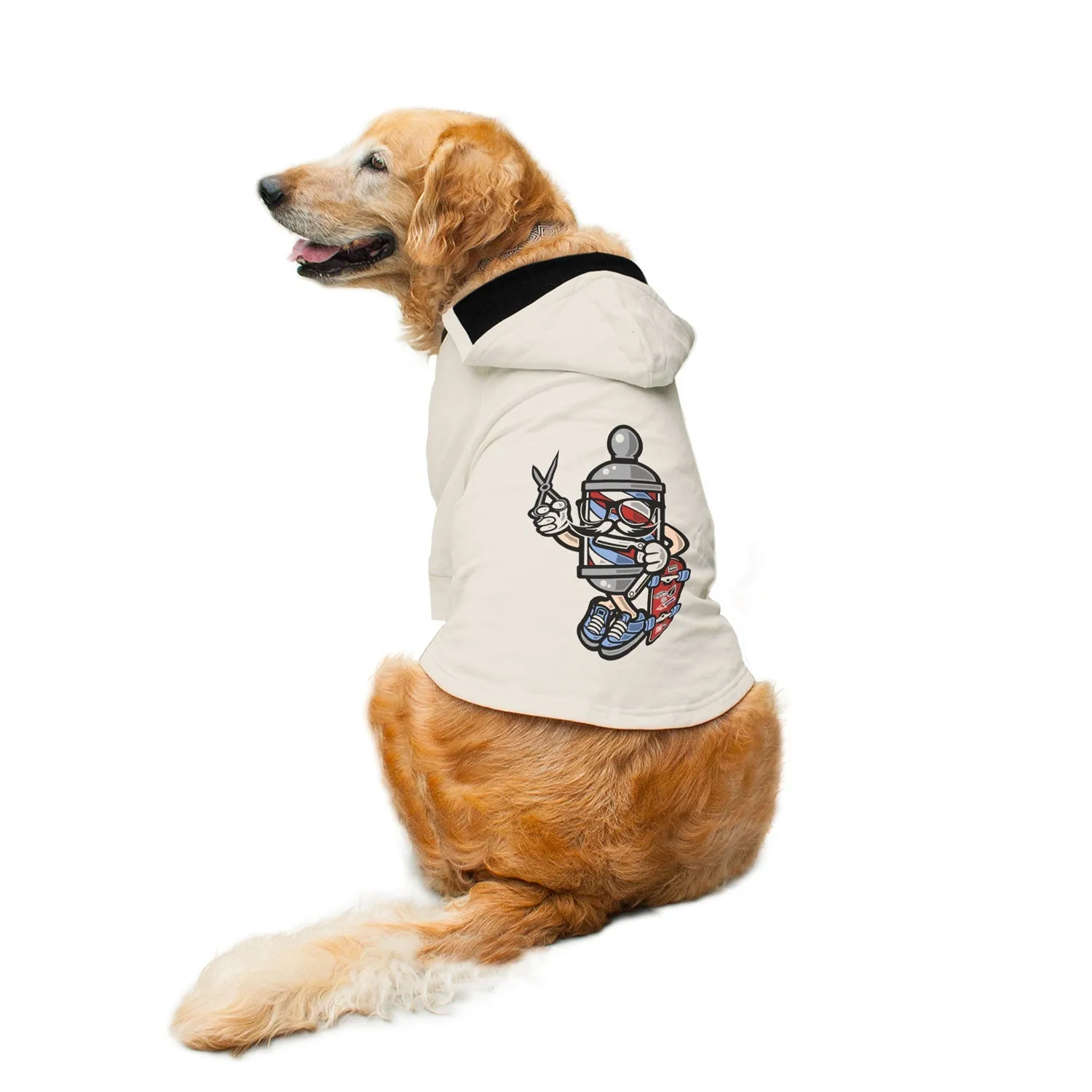 Barber Skater Dog Hoodie Jacket