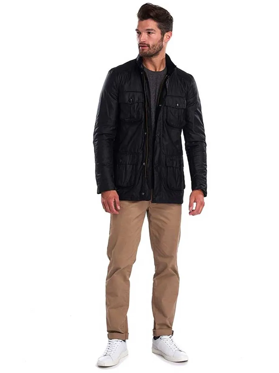 BARBOUR Corbridge Wax Jacket - Mens - Black