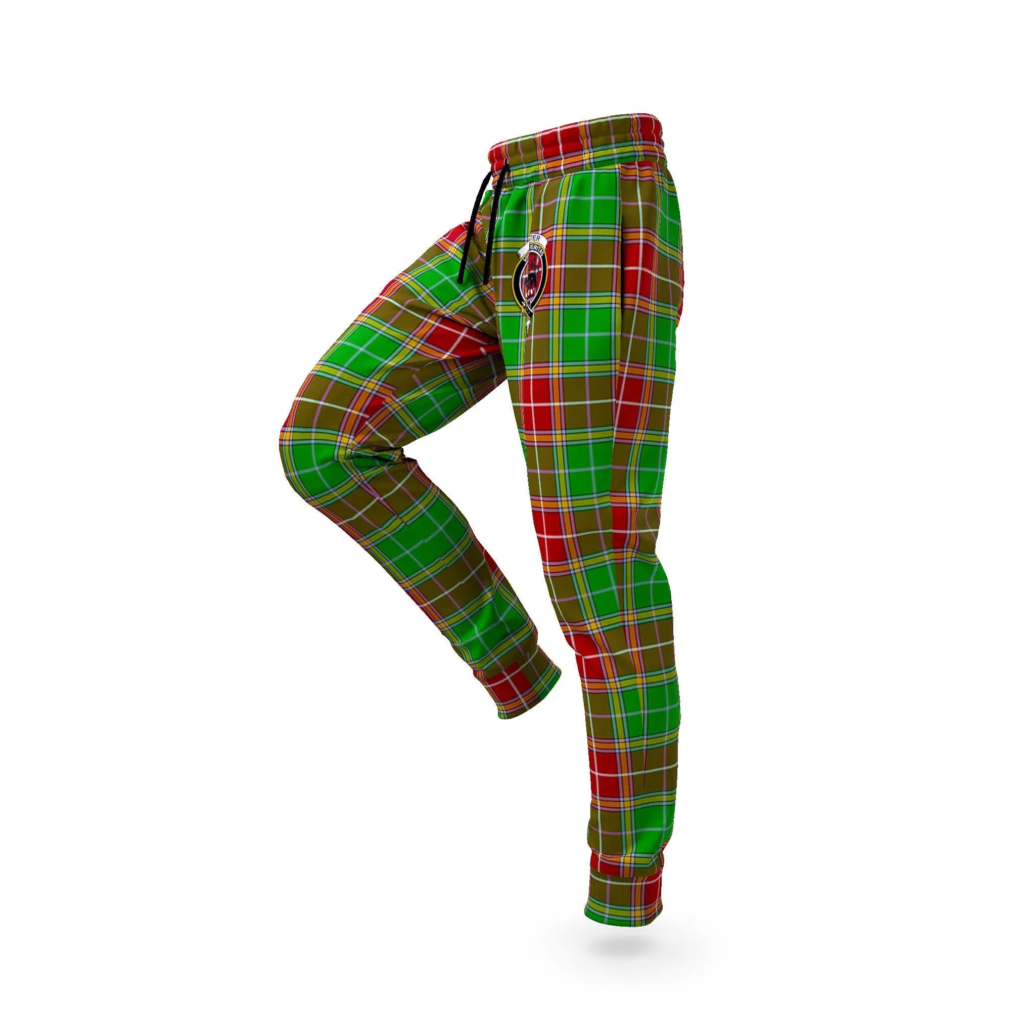 Baxter Modern Tartan Joggers Pants with Family Crest