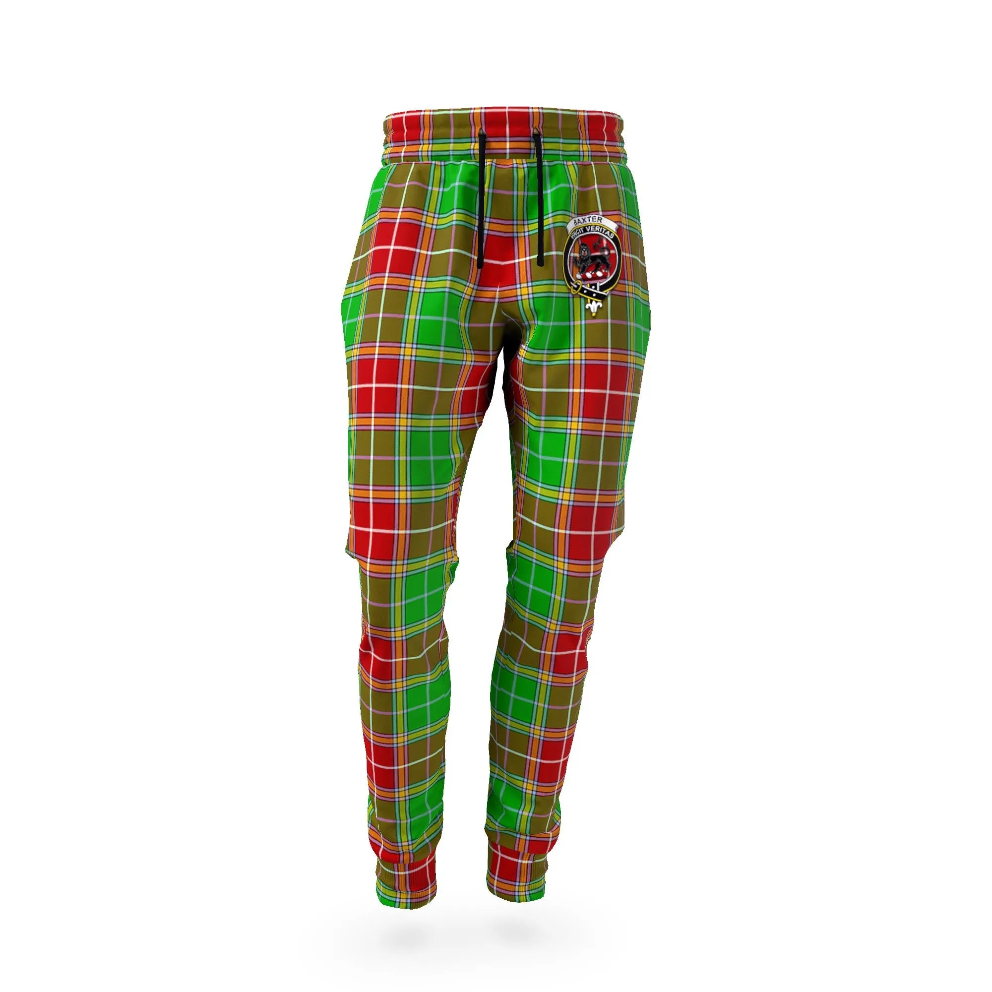 Baxter Modern Tartan Joggers Pants with Family Crest