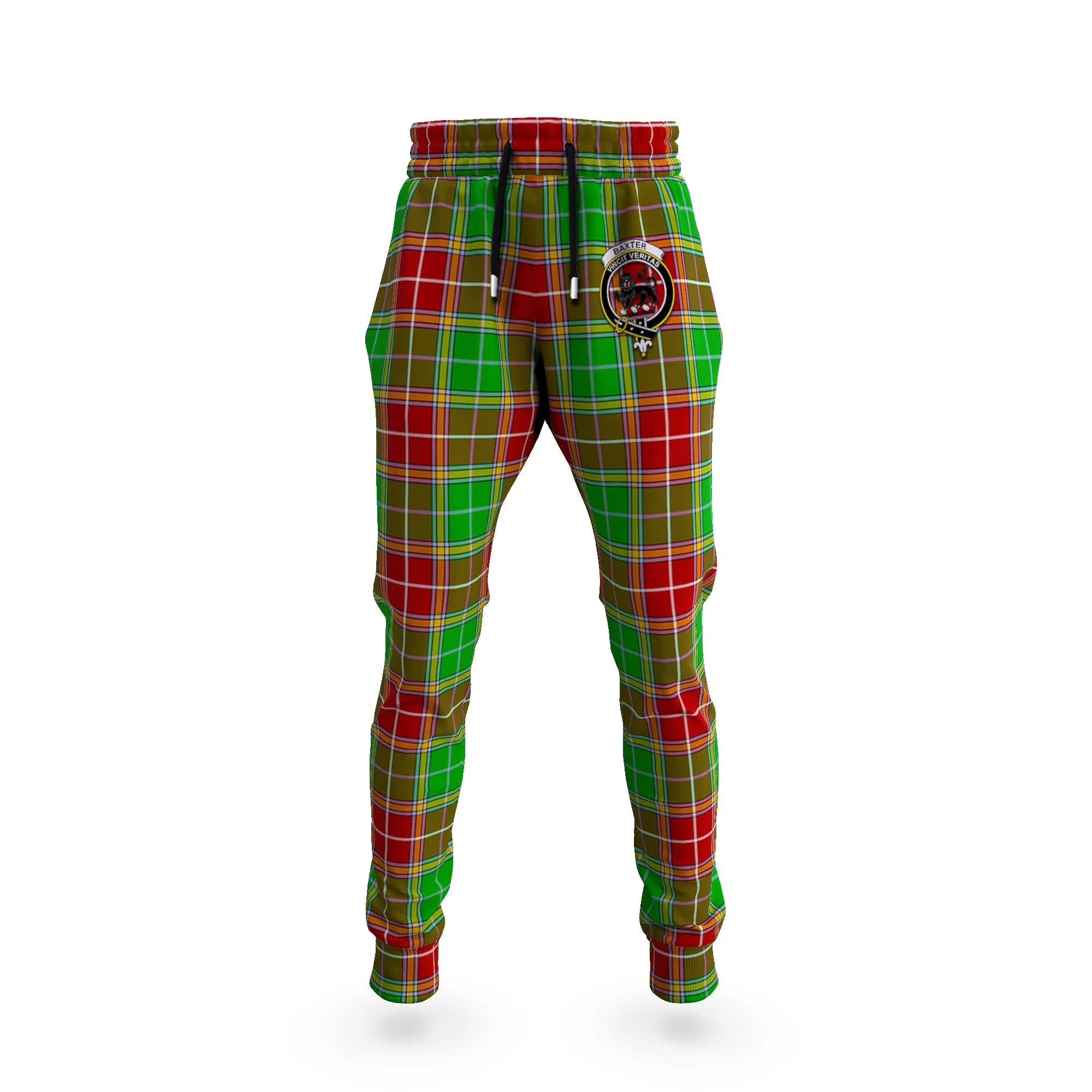 Baxter Modern Tartan Joggers Pants with Family Crest