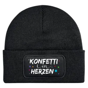 Beanie Mütze - Konfetti im Herzen