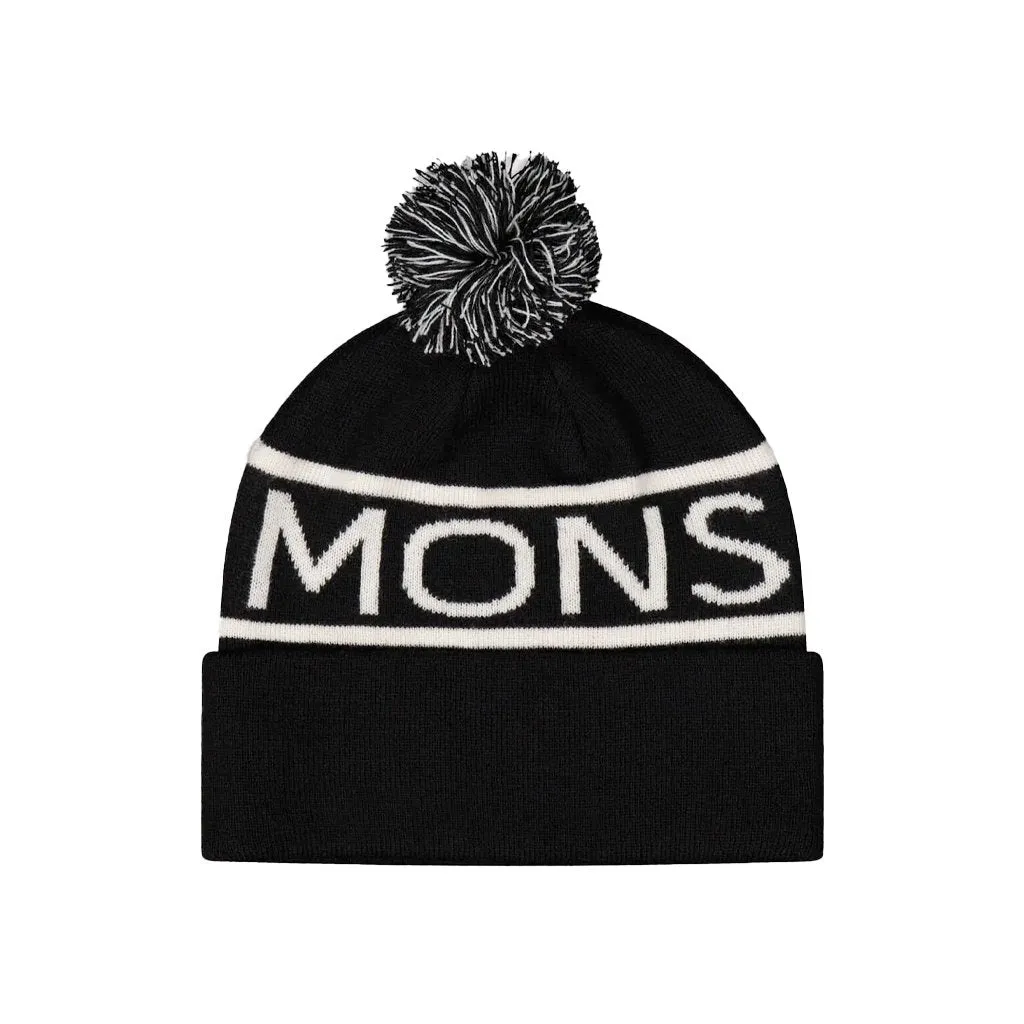 Beanies Mons Royale Unisex McCloud Pom Pom Black