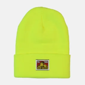 Ben Davis Logo Knit Beanie - Bright Yellow