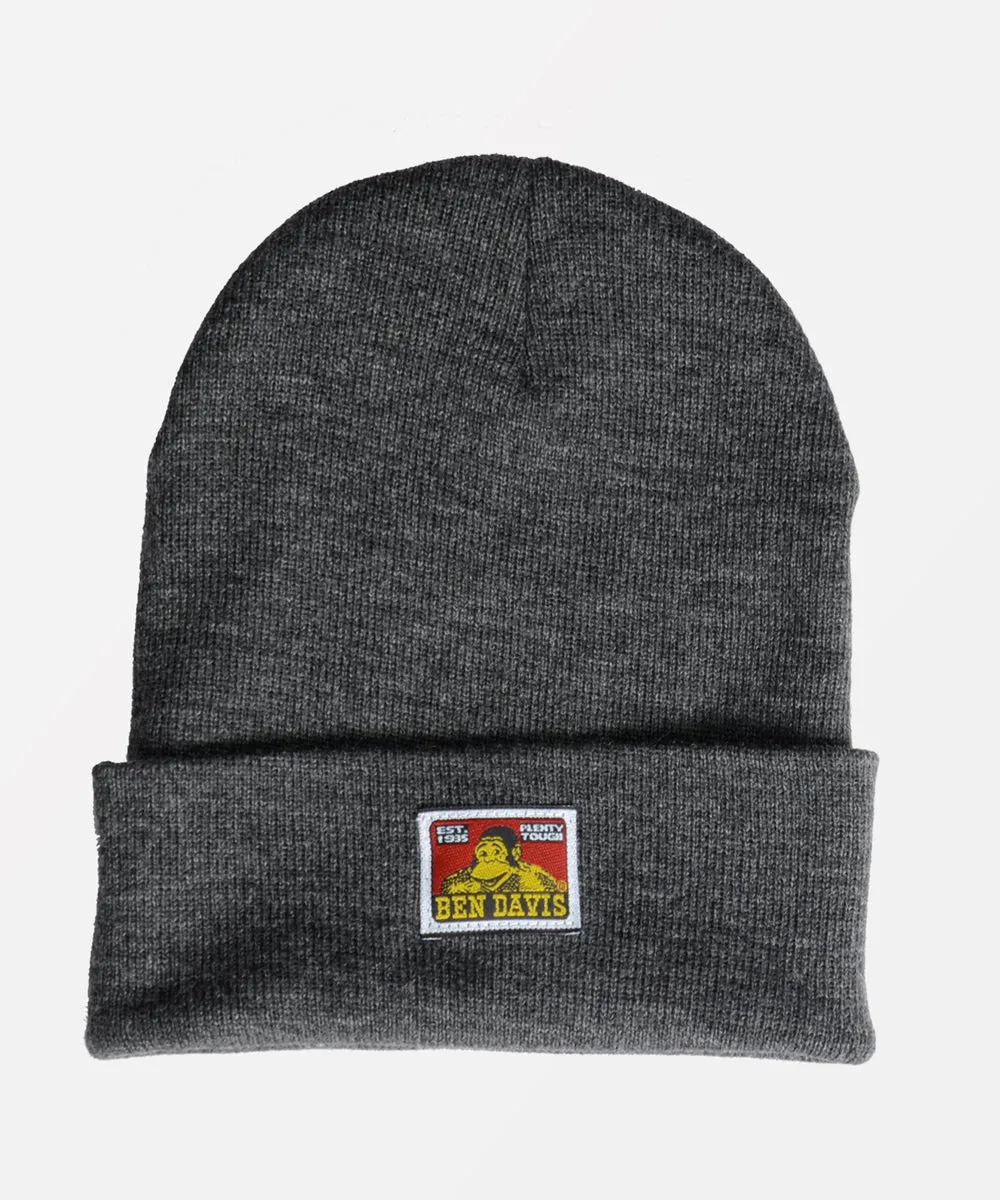 Ben Davis Logo Knit Beanie - Charcoal