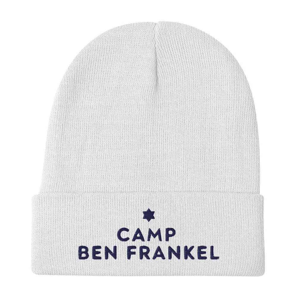 Ben Frankel Embroidered White Beanie