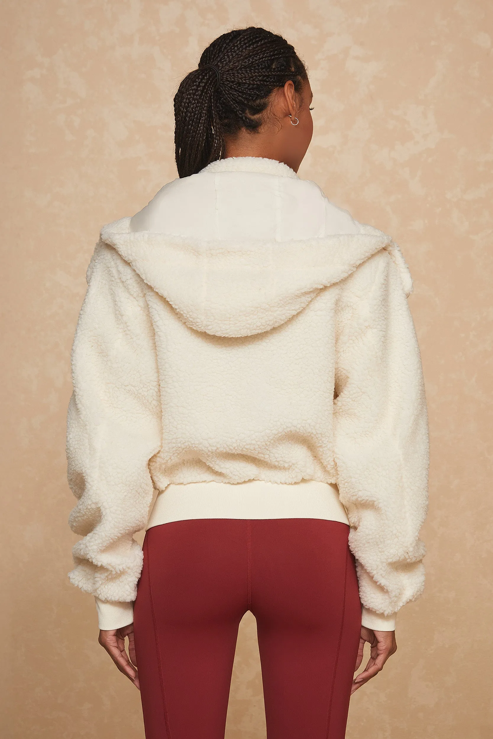 Bianca Sherpa Jacket - Pearl